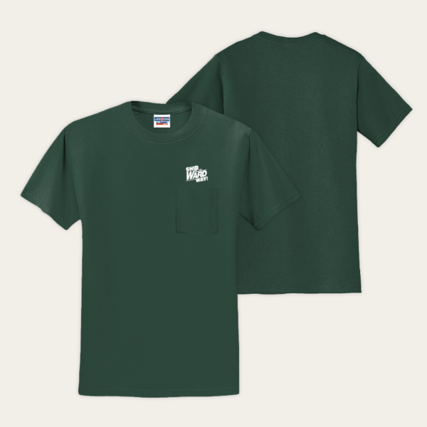 Jerzees Dri-Power 50/50 Cotton/Poly Forest Green Pocket T-Shirt