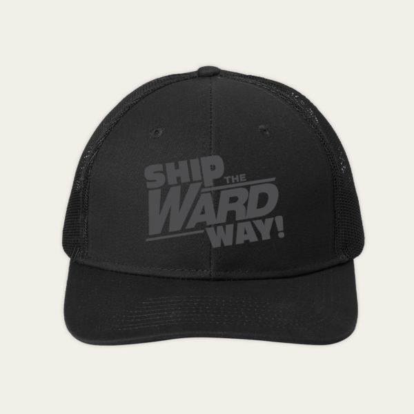 Port Authority Black Snapback Trucker Cap