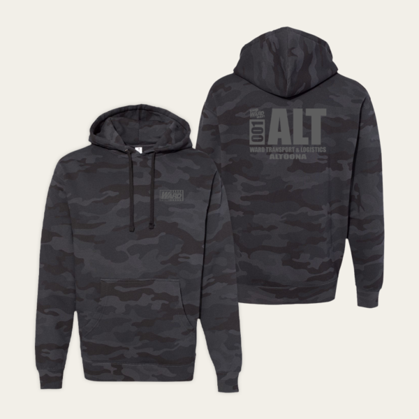 Independent Trading Co. Heavyweight Hooded Sweatshirt in Black Camo