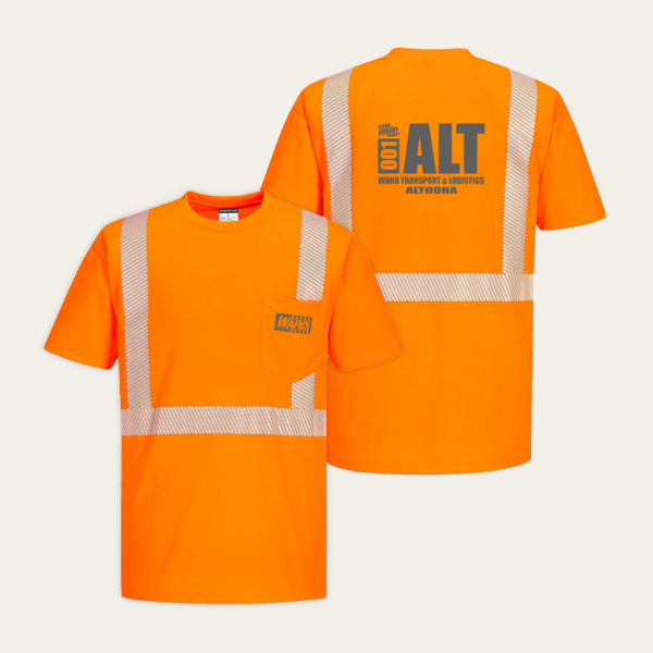 Portwest® Safety Orange 100% Polyester Pin Mesh Segmented Reflective Short Sleeve T-Shirt