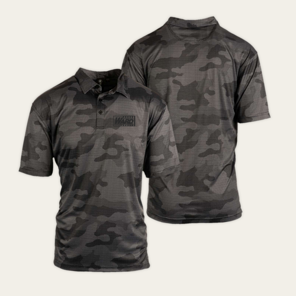 Burnside Black Camo Golf Polo