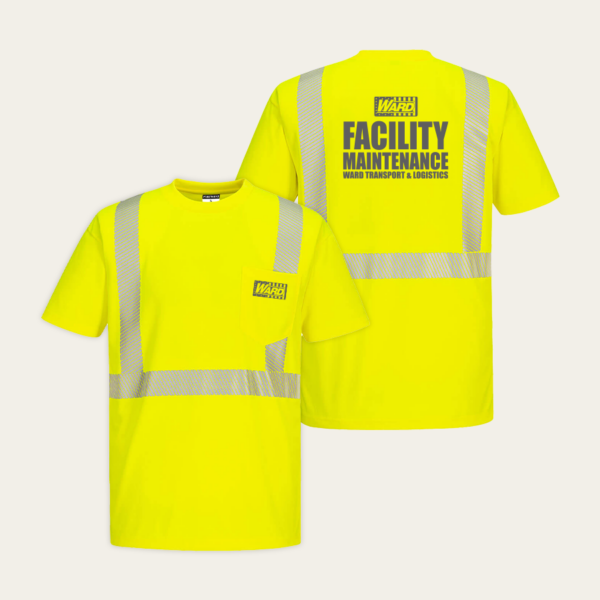 Facility Maintenance Portwest Safety Yellow 100% Polyester Pin Mesh Segmented Reflective Short Sleeve T-Shirt