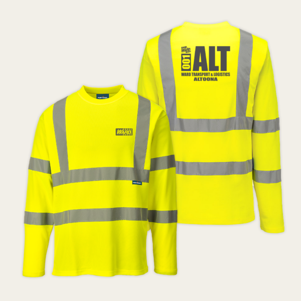 Portwest Safety Yellow Hi-Vis Cotton Comfort T-Shirt L/S