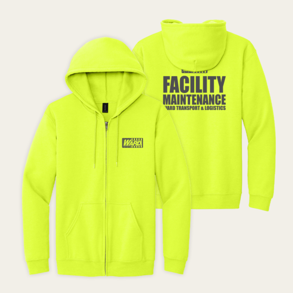 Facility Maintenance Safety Green Gildan Heavy Blend Full-Zip Hooded Sweatshirt
