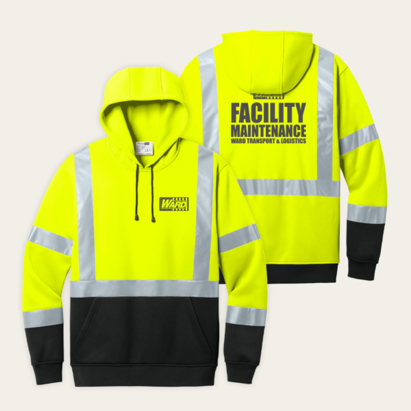 Facility Maintenance Safety Yellow CornerStone ANSI 107 Class 3 Heavy-Duty Fleece Pullover Hoodie
